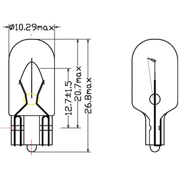 ウェッジベース電球 24V シングルT10 モノタロウ
