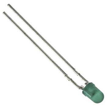 Broadcom LED， 緑， スルーホール実装， 3 mm 砲弾型 (T-1)， HLMP-1503 BROADCOM