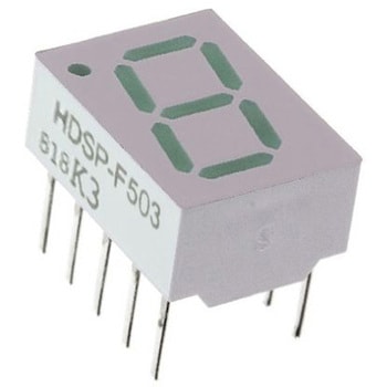 Broadcom LEDディスプレイ， 単桁， 緑， 数字表示器， 7セグメント， HDSP-F503 BROADCOM