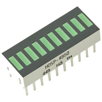 Broadcom LEDディスプレイ， 緑， ライトバー， 10セグメント， HDSP-4850 BROADCOM