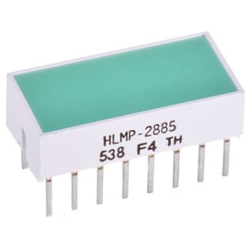 Broadcom LEDディスプレイ， 緑， ライトバー， 1セグメント， HLMP-2885 BROADCOM