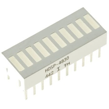 Broadcom LEDディスプレイ， 赤， ライトバー， 10セグメント， HDSP-4830 BROADCOM
