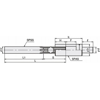 ユニバーサルジョイント(スライド軸) ジョインスライドSPSSシリーズ SPSASユニット SPS-AS-20 三好キカイ