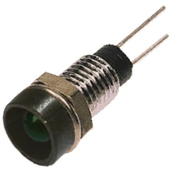 Bulgin パイロットランプ， 2.1V， 緑， 実装ホールサイズ:6.1mm， DX1117/GN BULGIN