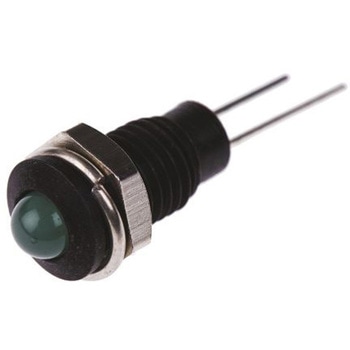 Bulgin パイロットランプ， 2.1V， 緑， 実装ホールサイズ:6.1mm， DX1119/GN BULGIN