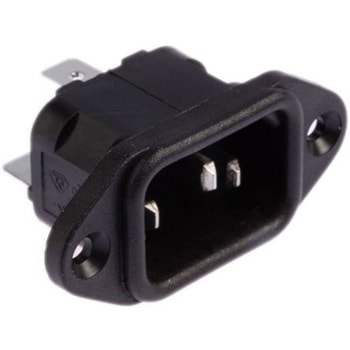 Bulgin IECコネクタ C14 オス パネルマウント 10A PX0580/63 BULGIN