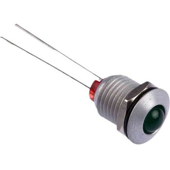 Bulgin パイロットランプ， 2.2V dc， 緑， 実装ホールサイズ:8mm， DX1093/GN BULGIN