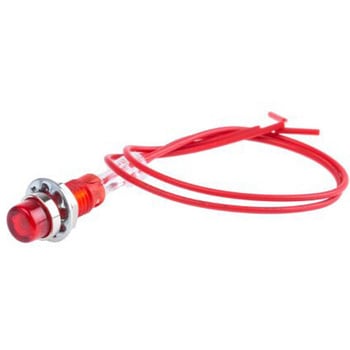 CAMDENBOSS パイロットランプ， 240V， 赤， 実装ホールサイズ:6.4mm， IND515205-240-T/RD CAMDENBOSS