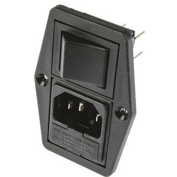 Bulgin IECコネクタ C14 オス パネルマウント 10A 5 x 20mm BVB01/Z0000/10 BULGIN