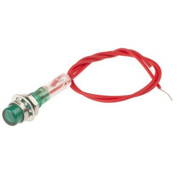 CAMDENBOSS パイロットランプ， 240V， 緑， 実装ホールサイズ:6.4mm， IND515205-240-T/GRN CAMDENBOSS