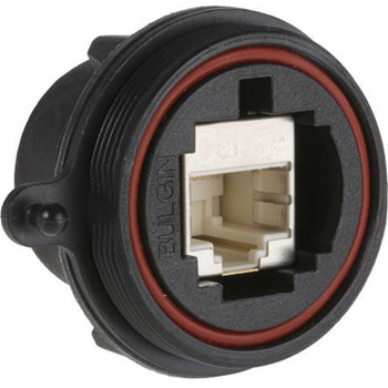 Bulgin RJ45 モジュラーコネクタ， メス， RJ45コネクタ， パネルマウント， CAT5E， Cat6a， PX0833 BULGIN