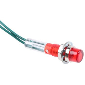 CAMDENBOSS パイロットランプ， 28V， 赤， 実装ホールサイズ:6.4mm， IND515205-2825-T/RD CAMDENBOSS