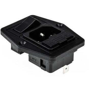 Bulgin IECコネクタ C14 オス パネルマウント 10A 5 x 20mm BVB01/Z0000/01 BULGIN
