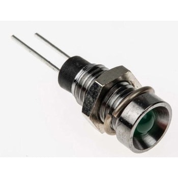 Bulgin パイロットランプ， 2.1V， 緑， 実装ホールサイズ:6.1mm， DX1116/GN BULGIN