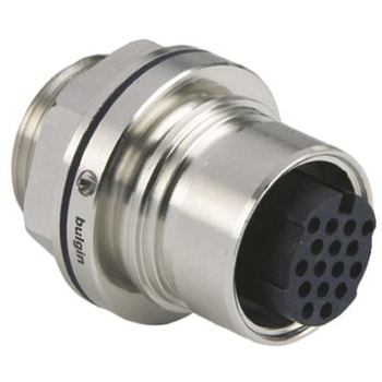 Bulgin 丸型コネクタ， 16極， 前面取り付け， PXM6012/16S/CR BULGIN