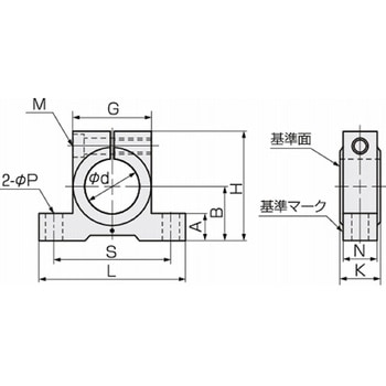 ベアリングホルダ ミヨシブロック UPA型(汎用型・割り締め) UPA-720 三好キカイ