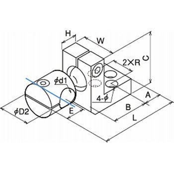 3次元ブラケット(組合せ品) L型タイプ 水平取付 BC19-007863W 三好キカイ