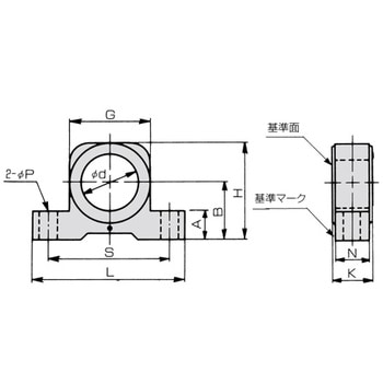ベアリングホルダ ミヨシブロック URA型(固定型・圧入) URA-616 三好キカイ
