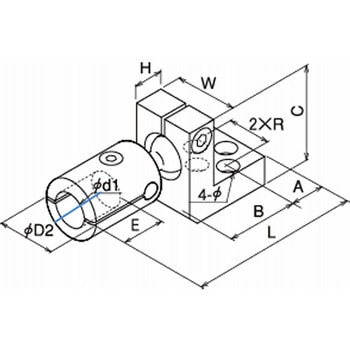 3次元ブラケット(組合せ品) L型タイプ 垂直取付 BC09-007864W - 三好キカイ