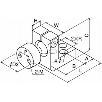 3次元ブラケット(組合せ品) L型タイプ ネジ取付 BC13-007860W 三好キカイ