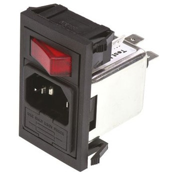 Bulgin IECフィルタ 1ヒューズ スナップイン 6A 250 V ac， BZV01/A0620/02 BULGIN