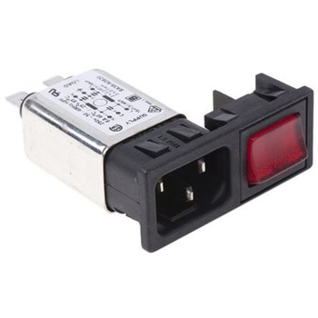 Bulgin IECフィルタ Noneヒューズ 2極 スナップイン 6A 250 V ac， BZM27/A0620/59B BULGIN