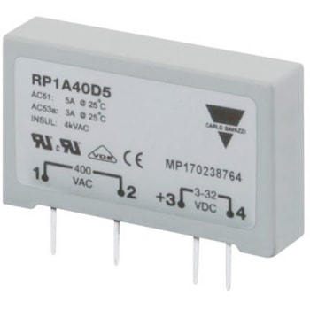 Carlo Gavazzi ソリッドステートリレー 最大負荷電流:3 A 最大負荷電圧:230 V AC 基板実装， RP1A23D3 CARLO GAVAZZI