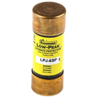 Eaton 管ヒューズ 6A 21 x 57mm 300V ac (タイムラグ) LPJ-6SP EATON