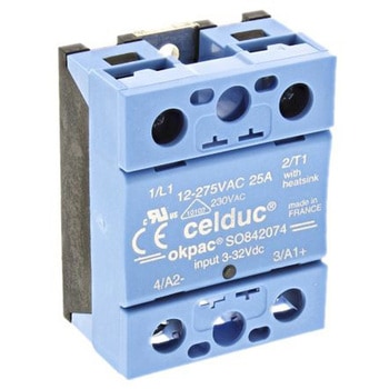 Celduc ソリッドステートリレー 最大負荷電流:25 A 最大負荷電圧:275 V rms パネルマウント， SO842074 - CELDUC