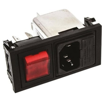 Bulgin IECフィルタ 1ヒューズ 1極 スナップイン 6A 250 V ac， BZV01/A0620/11 BULGIN