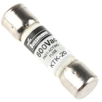 Eaton 管ヒューズ 20A 10 x 38mm 600V ac (速断型) KTK-20 EATON(イートン)