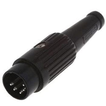 Deltron DINプラグ 4極 オス ケーブルマウント DELTRON