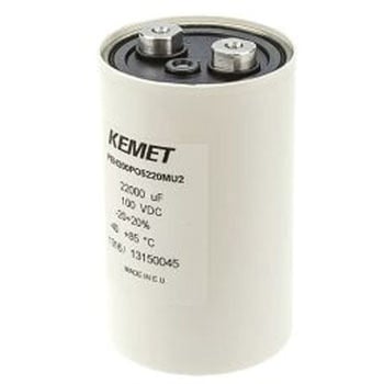 KEMET コンデンサ 22000μF， ，100V dc， PEH200PO5220MU2 KEMET