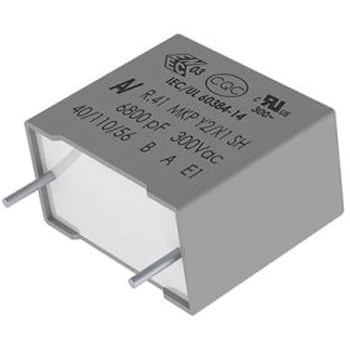 KEMET AEC-Q200 フィルムコンデンサ，300 V ac， 1000 V dc，68nF，±20% KEMET