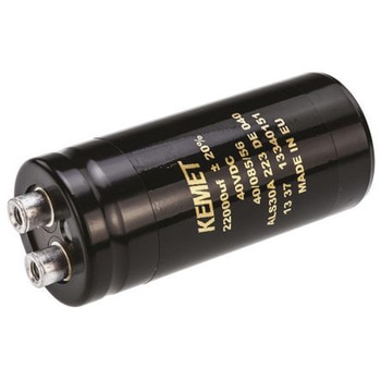 KEMET コンデンサ 22000μF， ，40V dc， ALS30A223DE040 KEMET