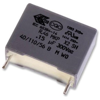 KEMET フィルムコンデンサ，310V ac，150nF，±10% KEMET