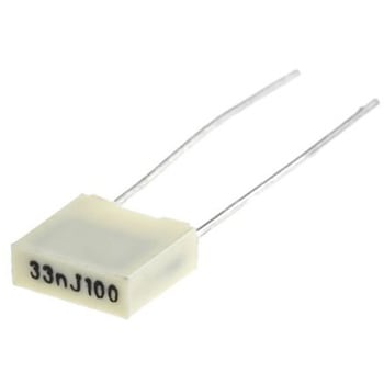KEMET フィルムコンデンサ，63 V ac， 100 V dc，33nF，±5% KEMET