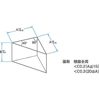 45°直角反射プリズム(コート付) RPBシリーズ シグマ光機