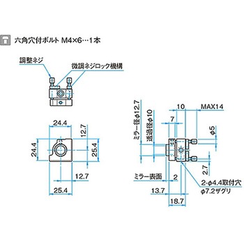 ホルダー組込み面精度保証ミラー HTFMシリーズ シグマ光機