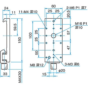 大型アルミ光学ベンチ用キャリア CAAシリーズ シグマ光機