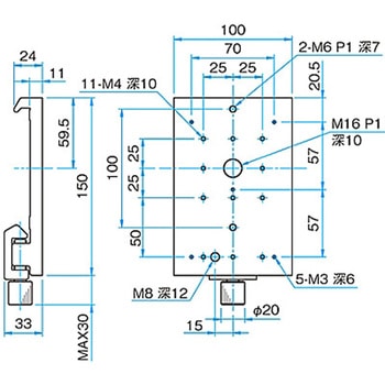 大型アルミ光学ベンチ用キャリア CAAシリーズ シグマ光機