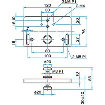 プレートベンチレッグ・中間ベンチレッグ OBTシリーズ シグマ光機