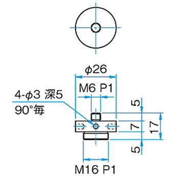 M16P1・M6P1変換スペーサー SP-121シリーズ シグマ光機