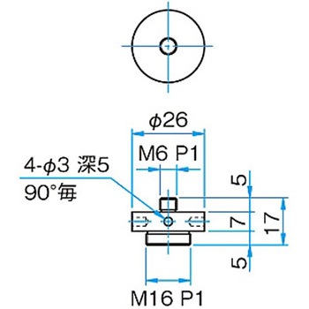 M16P1・M6P1変換スペーサー SP-121シリーズ シグマ光機