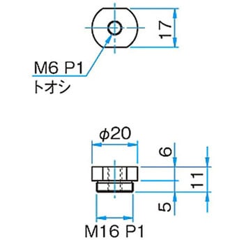 M16P1・M6P1変換スペーサー SP-121シリーズ シグマ光機
