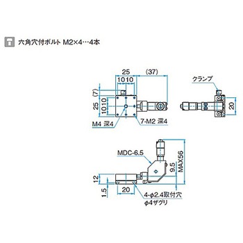 X軸スチールステージ ステージサイズ25mm TSD-251シリーズ シグマ光機