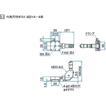 X軸スチールステージ ステージサイズ25mm TSD-251シリーズ シグマ光機