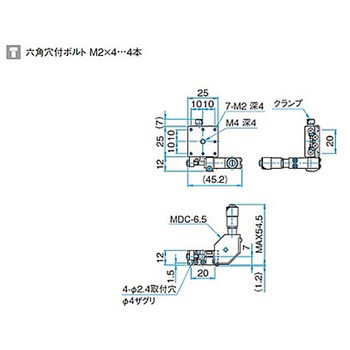 X軸スチールステージ ステージサイズ25mm TSD-251シリーズ シグマ光機