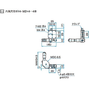 X軸スチールステージ ステージサイズ25mm TSD-251シリーズ シグマ光機