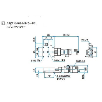 X軸スチールステージ ステージサイズ40mm TSD-401シリーズ シグマ光機